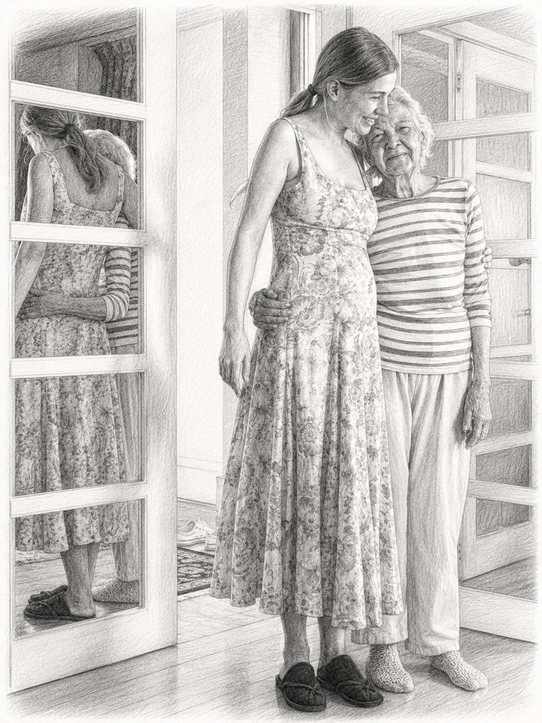 Portrait of Inês with Avó Laurinda