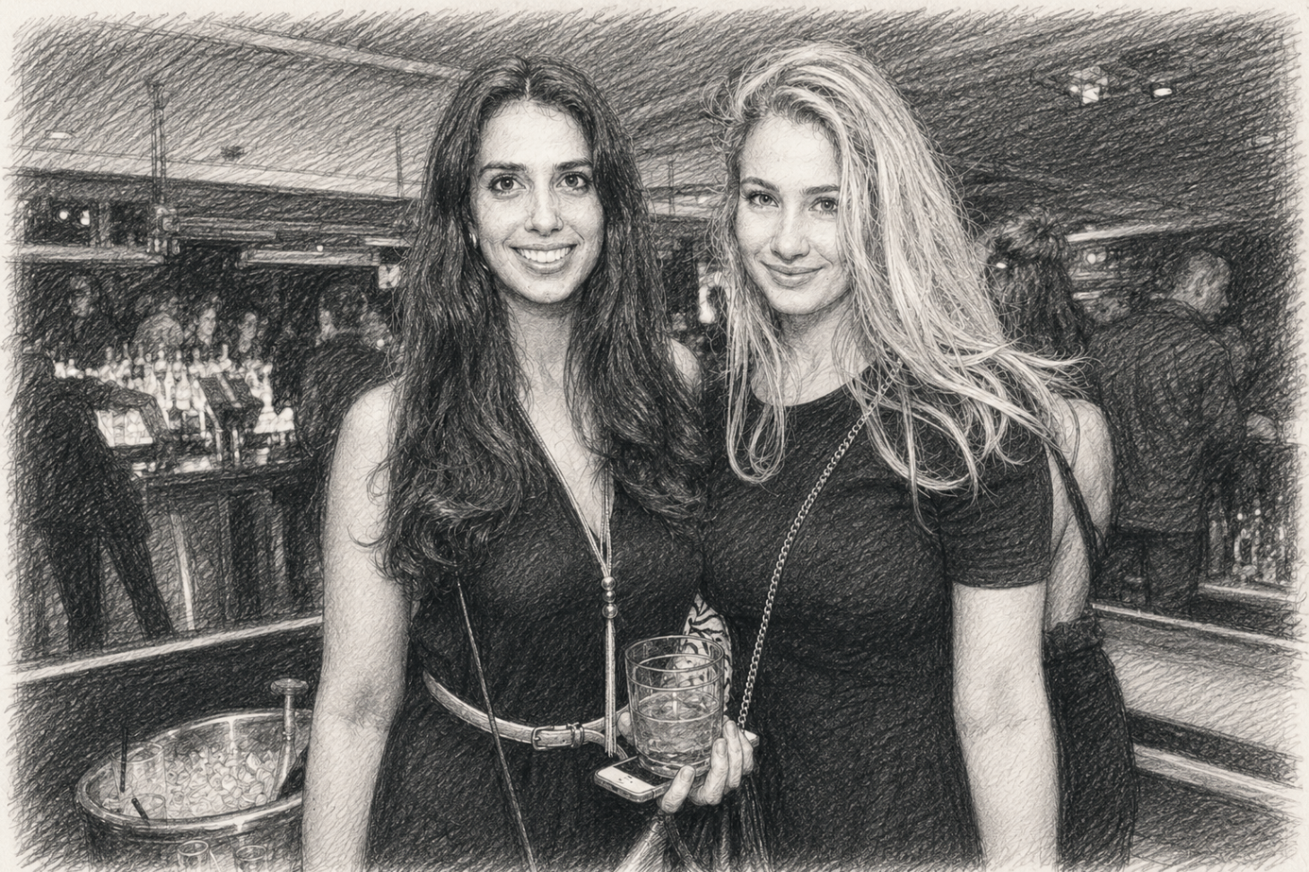 Inês with her Twinnie, Marta Taborda